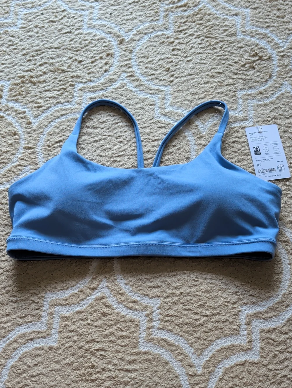 Athleta Transcend Scoop Bra A-C Cup Blue NWT
